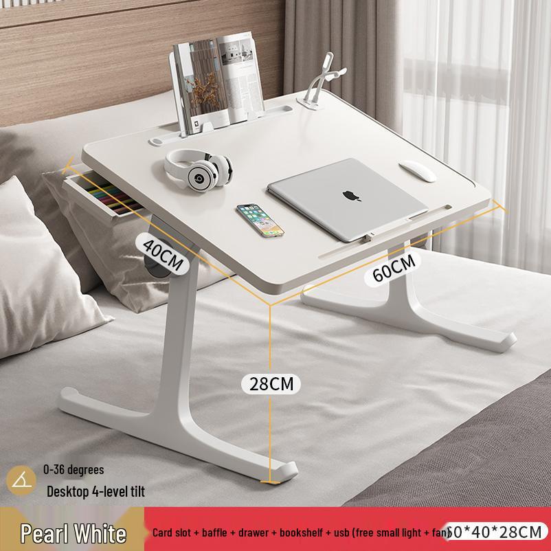 Foldable Dormitory Bed & Bay Window Table with Storage