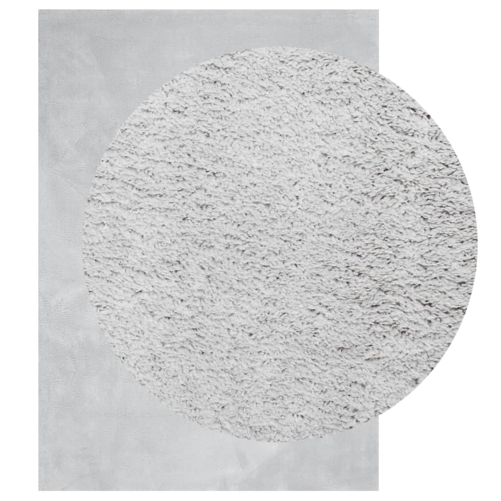 Vidaxl Short Pile Huarte Rug, Grey, 240X340 Cm