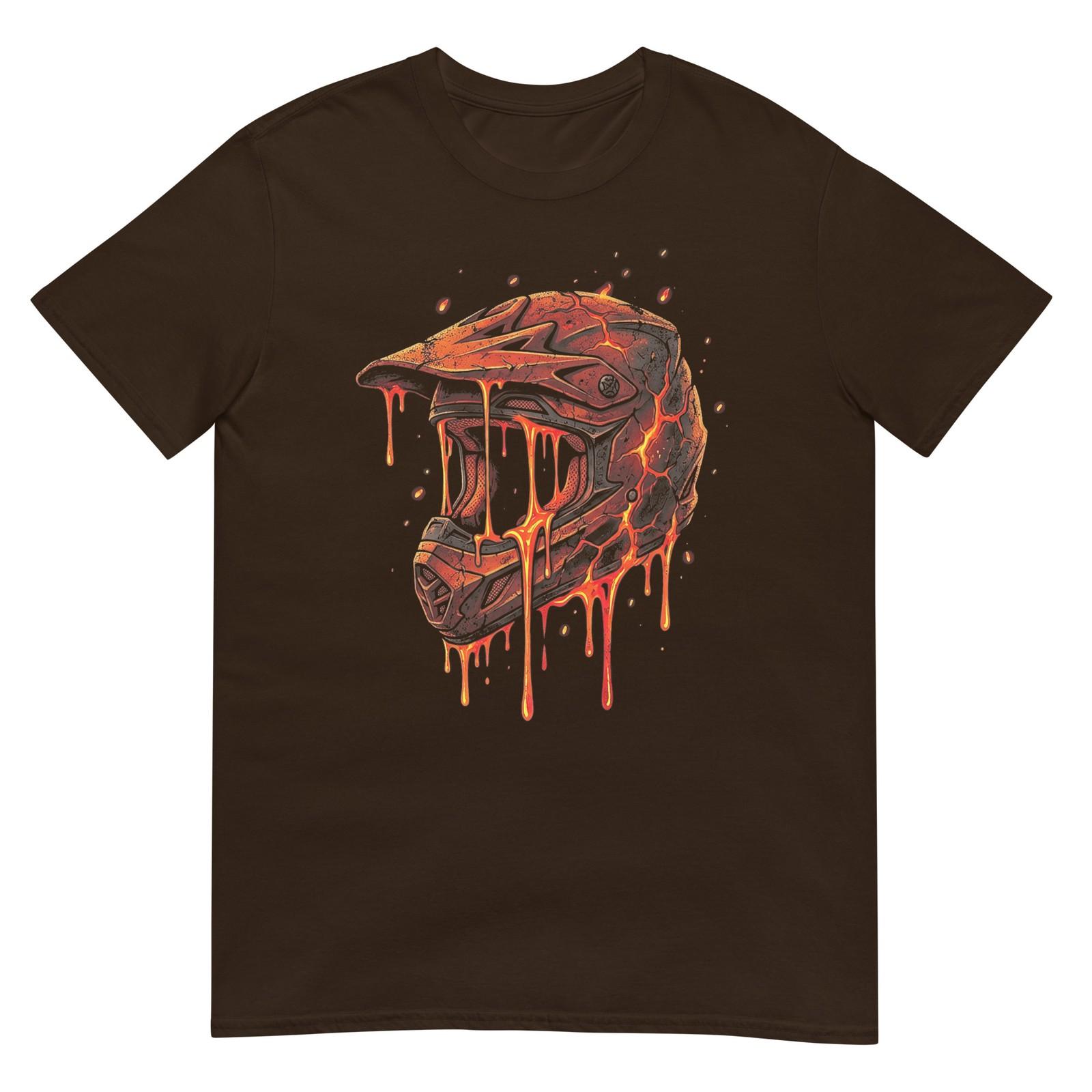 Motocross Helmet Drip Melt Graphic Dirt Bike Racing T-Shirt S разноцветный