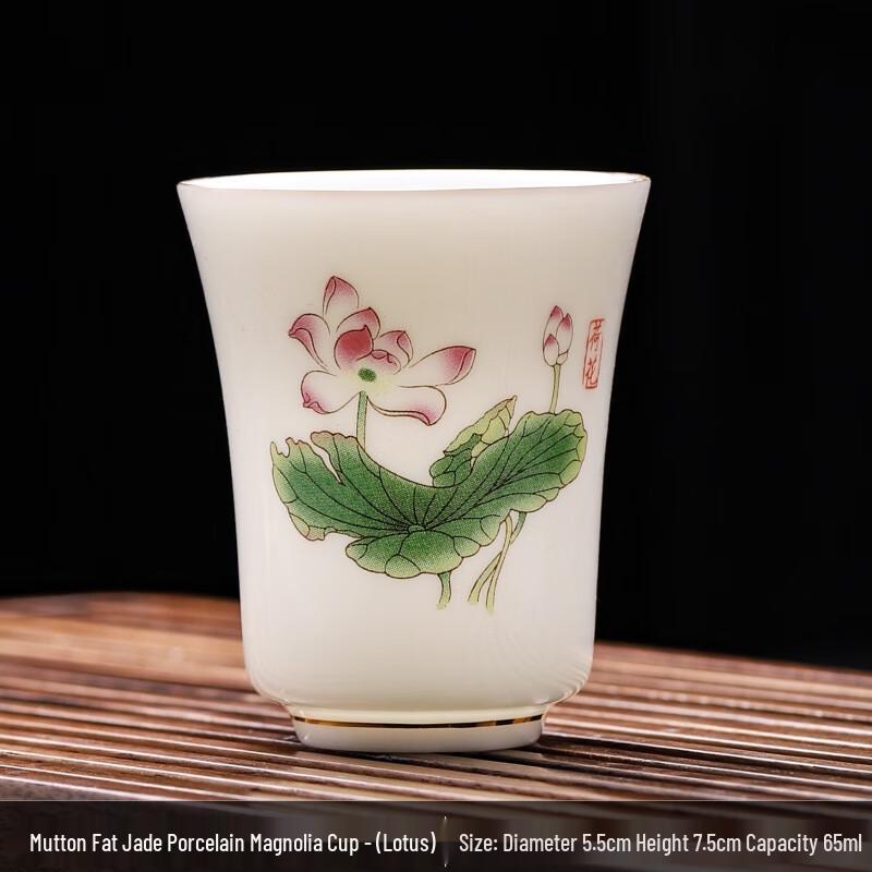 Jialang Dehua White Porcelain Master Tea Cup