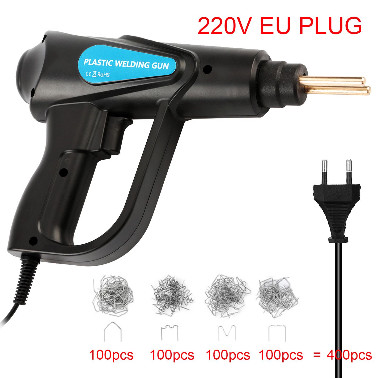 

2025 Удобный пластиковый сварочный аппарат для ремонта ПВХ-пластика, горячие степлеры, гаражный инструмент, инструмент для сварки и ремонта бампера автомобиля 220V EU PLUG чёрный