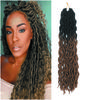 18 Inch Synthetic Crochet Hair Extensions Goddess Faux Locs Curly Crochet Braids Gypsy Locs Hair