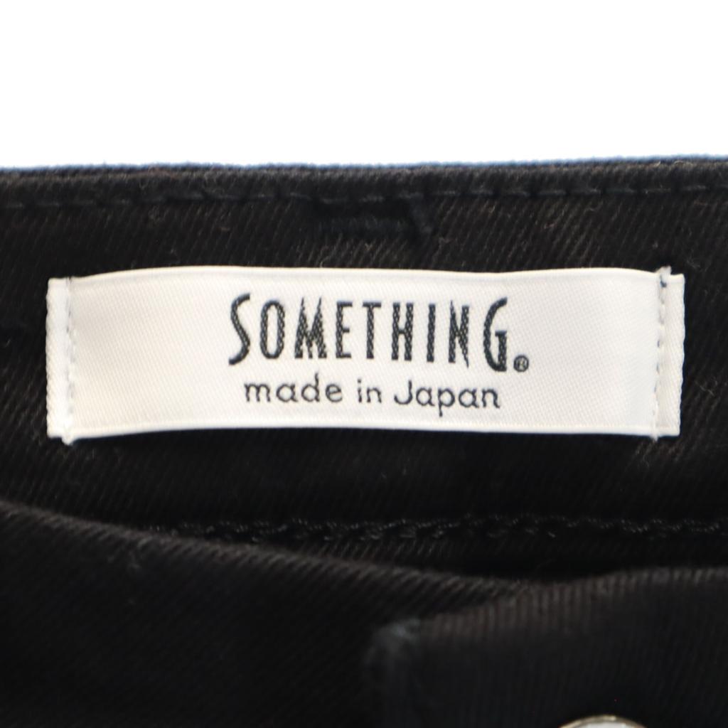 SOMETHING made in Japan COOL Capri pants S black stretch Women Used
