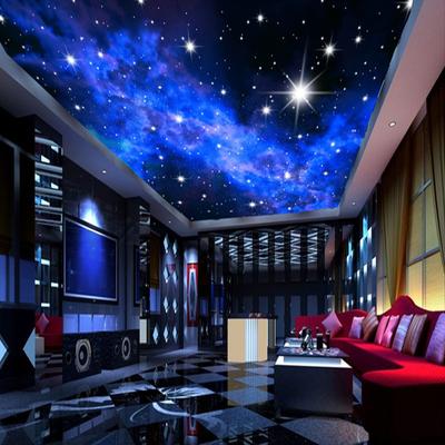 Custom 3D Wall Mural Glitter Stars Wallpaper Natural Landscape Night View Ceiling Wall Paper For Living Room Sofa Backdrop Hotel