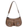 Niche Fashion Trend Armpit Bag Autumn New Multi-pocket Retro Baguette Locomotive Bag Single Shoulder Women