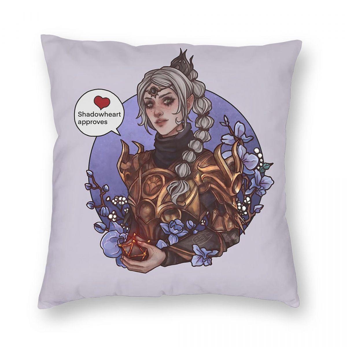 Shadowheart Approves Baldurs Gate Square Pillowcase Polyester Linen Velvet Creative Zip Decor Pillow Case Bed Cushion Cover 30x30cm