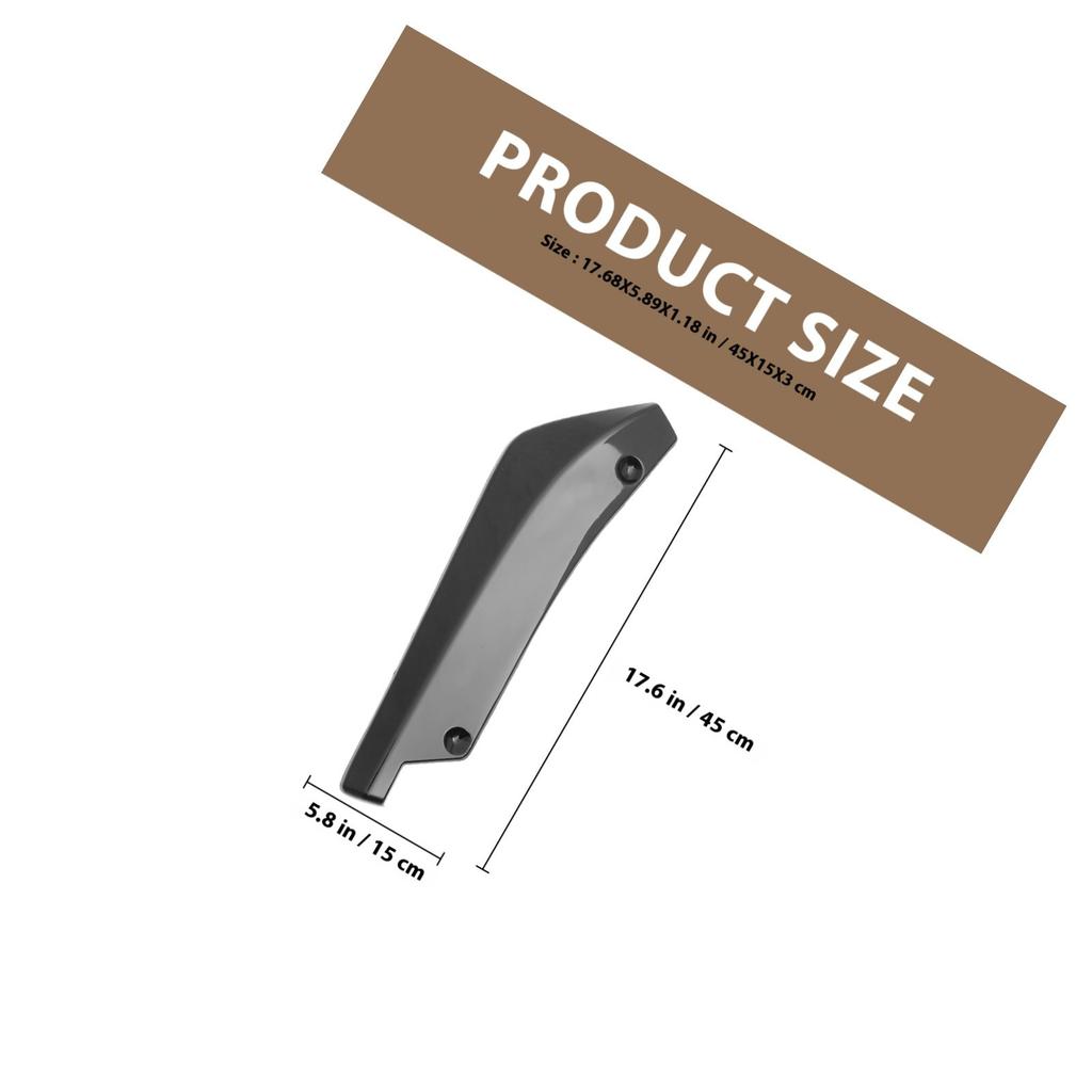 1Pair Rear Bumper Lip ABS Durable Rear Fender Skirt Lip Spoiler Car Exterior Protection Trim for Universal Car Models