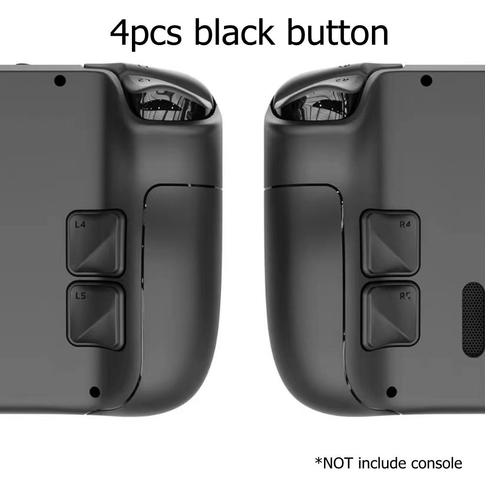 

Комплект из 4 предметов для улучшения кнопок задней панели для игровой консоли Steam Deck OLED, комплект для улучшения захвата и защиты кнопок для ЖК-дисплея Steam Deck чёрный