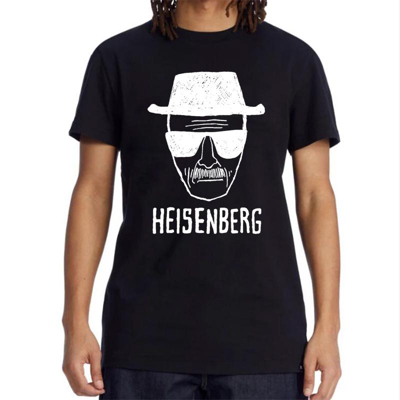 Men Fashion Casual Top Quality Short Sleeve 100% Cotton Loose Heisenberg PrintedTshirt Casual Mens Tshirt Cool Summer Men Tshirt