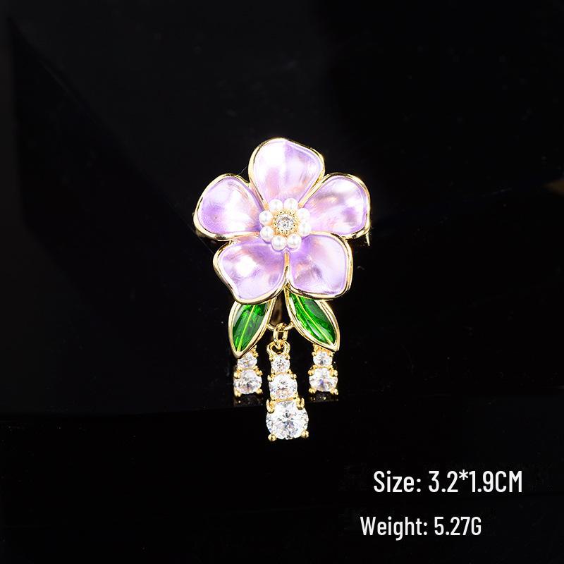 Broșă Elegantă cu Zircon Micro-Incrustat: Accesoriu de bijuterie la modă, potrivit pentru orice ținută, pentru vară
