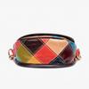 Johnature Genuine Leather Color Splicing Women Bag Vintage Soft Cowhide Versatile Plaid Shoulder & Crossbody Bags