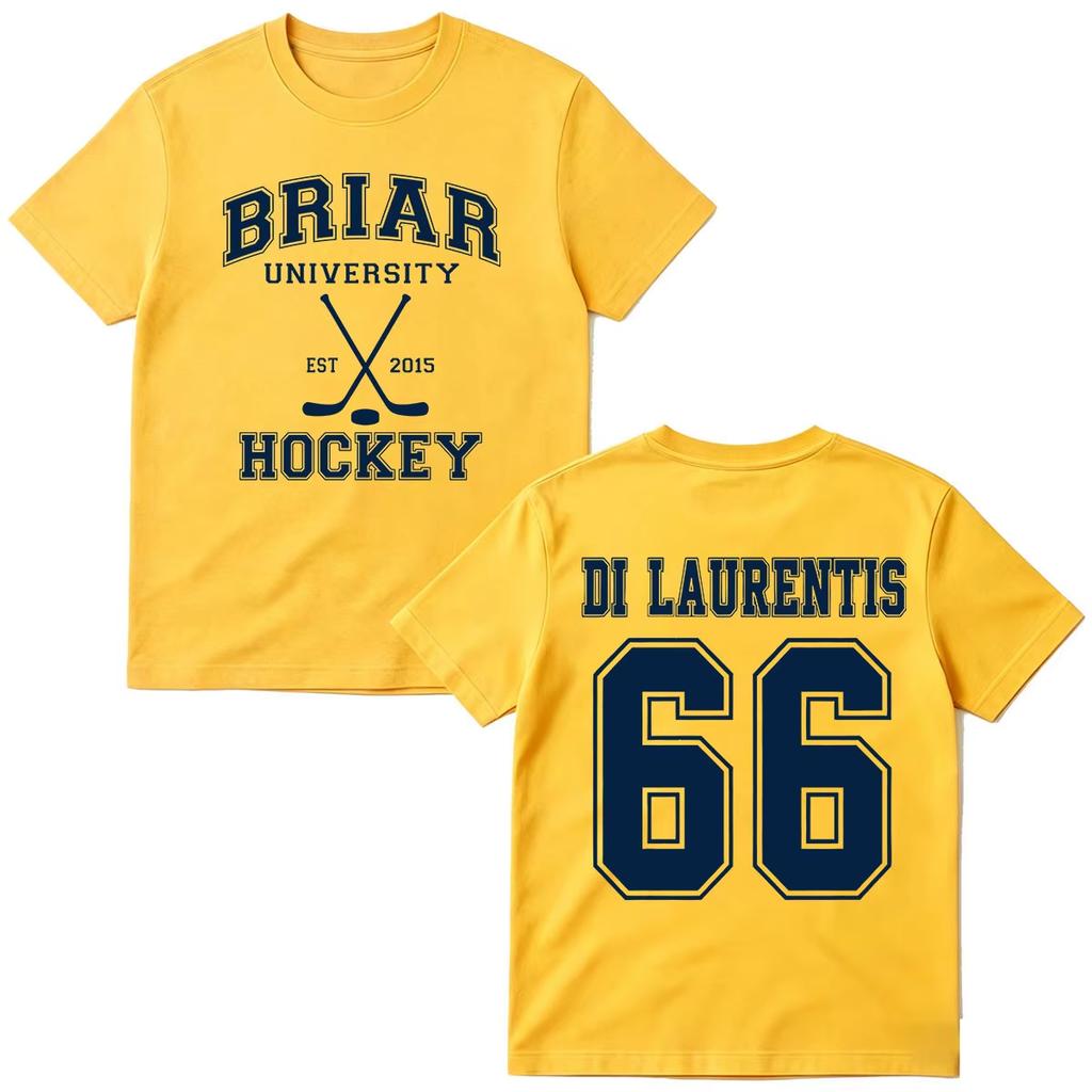 2026 Summer Fashion Trendy Tee Off Campus TV Series T-shirts Di Laurentis 66 Briar University Hockey T-shirt Men Women Fashion  Oversized Tshirt