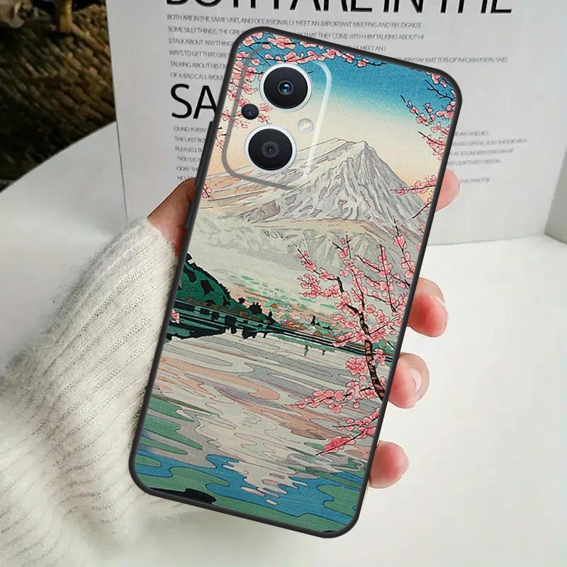 Ukiyo-e Japanese Style Art Case For OPPO Reno 11F 10 Pro 4 5 6 7 8 Lite 4Z 5Z 8T OPPO Find X6 X5 Pro X2 X3 Neo Cover
