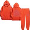 Chasing Sunsets Threaded Peripheral Printing Men's and Women's Sweatshirts Sweatpants Set Hoodie Straight Pants Set