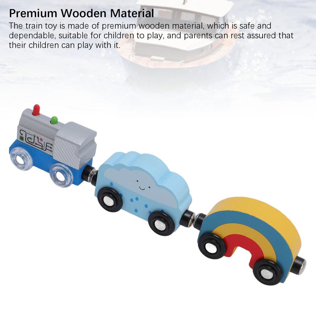 Wetterzug-Set aus Holz, innovative multifunktionale Szenenkombination, kleines Zugspielzeug für Kinder