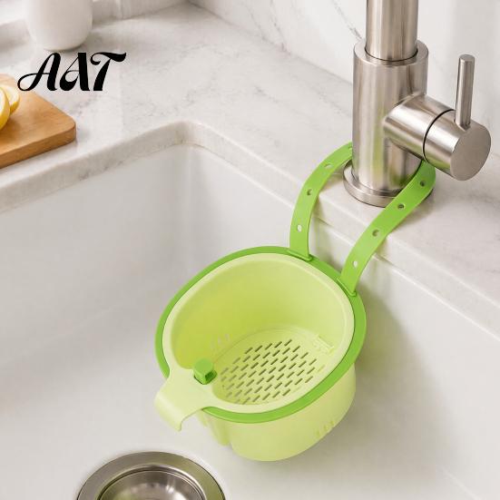 Cesto Coletor de Partículas de Comida Pequenas para Ralo de Cozinha, Design de Esvaziamento Automático, Coletor de Torneira Suspenso, para Limpeza e Drenagem Cesto de Drenagem