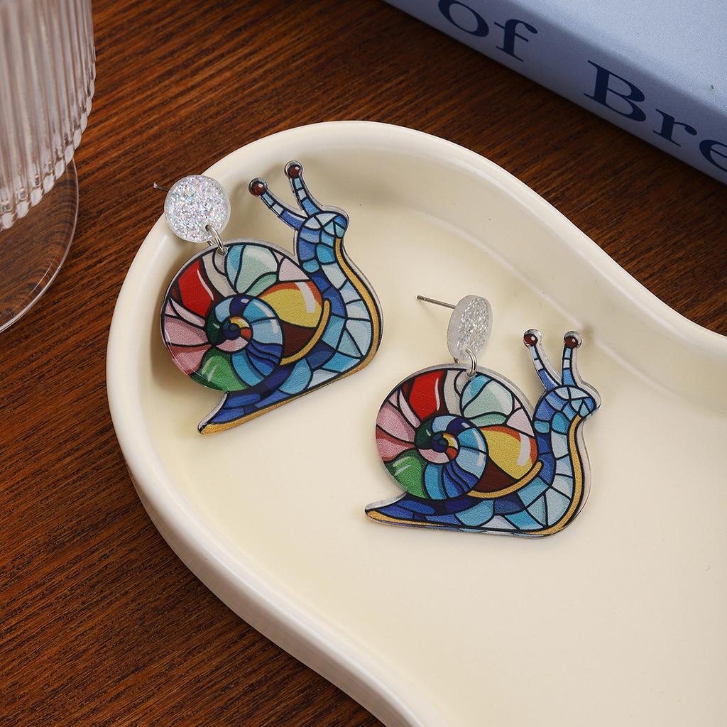 Creative Cartoon Design Sense Symphony Swan Cat Earrings, Autumn And Winter Colorful Animals High Sense Unique Earrings Women