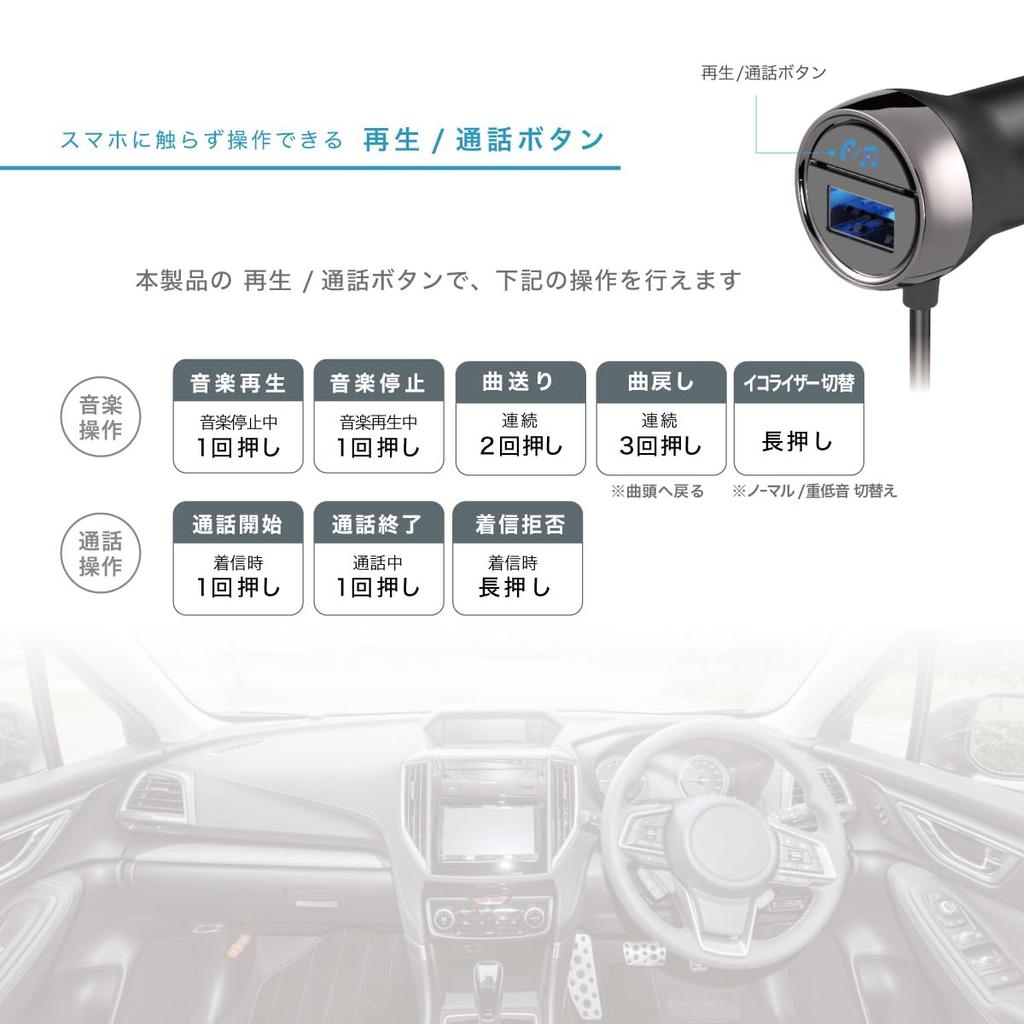 Kashimura NKD-244 Smartphone/Tablet Music and Audio Wirelessly Connected and Car Audio Playback