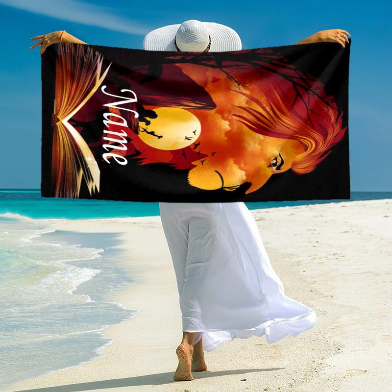 Personalized Love Sky Beach Towel Microfiber Beach Towel Thin Absorbent for Beach Swimming Yoga Bath Sports. 0910228