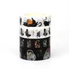 1pc 10M Deco Bat Rose Skull Black Cat Haunted House Halloween Masking Washi Tape Set for Scrapbooking Cute Journal Stationery