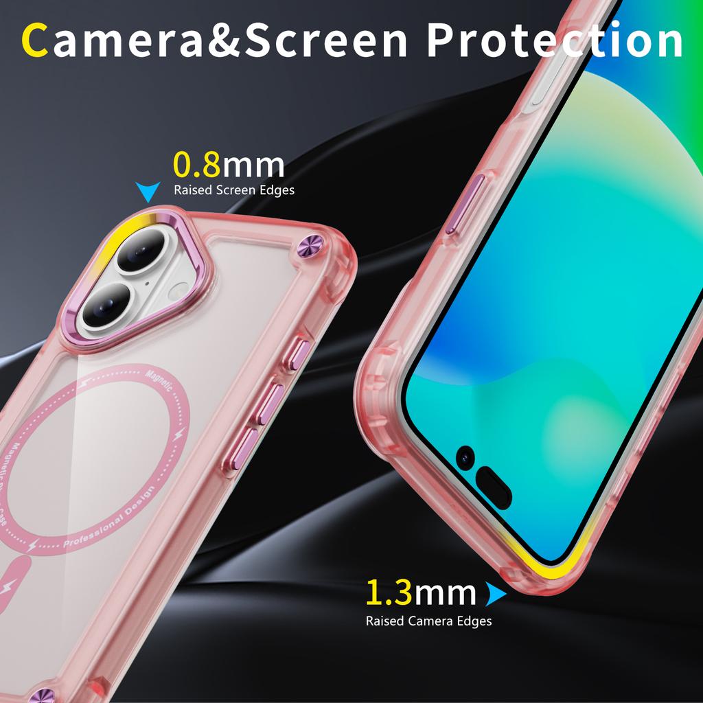 For iPhone 17 Case Skin Touch TPU+PC Phone Cover Compatible with MagSafe