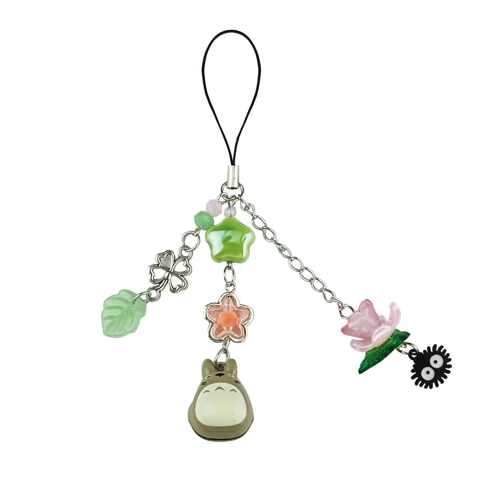 Cute Bear Strawberry Beaded Phone Chain Y2K Coquettish Fairytale Lily Of The Valley Keychain Handbag KeyPendant Accessories Gift