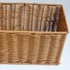 1Pcs Rattan Storage Basket Organizer Hollow Ventilated Design Kitchen Bathroom Storage Container Supermarket Collecting Basket