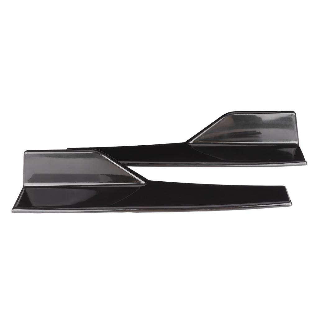 Pair Universal Side Skirt Rocker Splitter Side Winglet Wing Diffuser Car Body Kit Glossy Black
