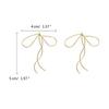 Simple Line Charm Earrings Bows Shape Dangle Ear Rings Bowknot Pendant Eardrop Versatile Metal Accessory for Daily Wear