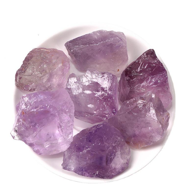 Amethyst Raw Stone Crystal for Fish Tank, Incense Diffuser, and Home Décor