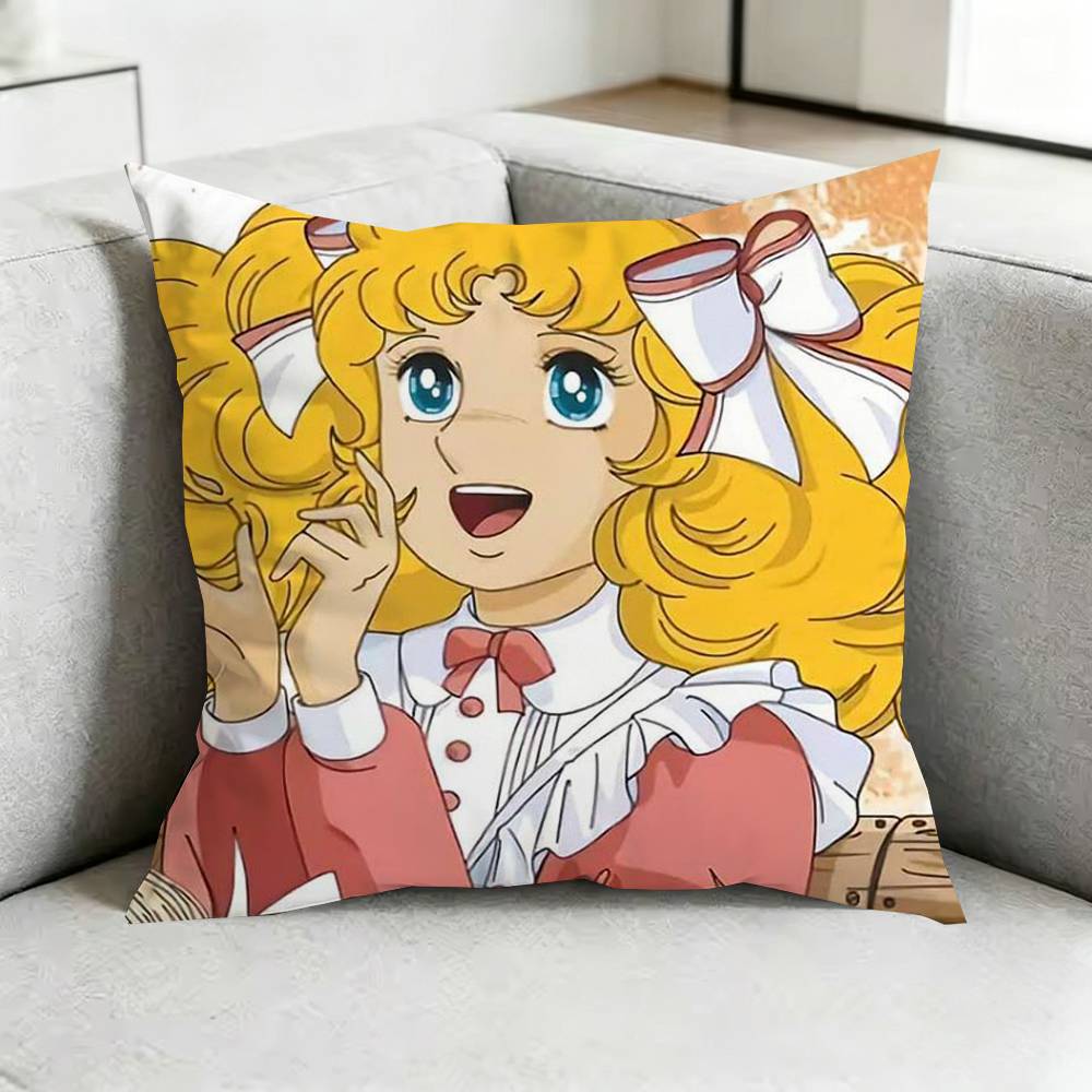 Classic CCandyY Anime Square DoubleSided printed Pillow Case Bedroom Bedside Pillow Sofa Cushion Cover Gift