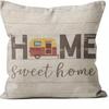 Home Decor Camp Life & RV-Themed Pillow Covers Pattern Cushion Cover Suitable for Sofa Bedroom Car Pillow Cover