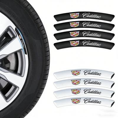 4Pcs/Set Car Wheel Tire Rim Stickers for XT4 CT4 CT5 ATS CTS Escalade Seville SLR STS EXT Coupe Auto Accessories