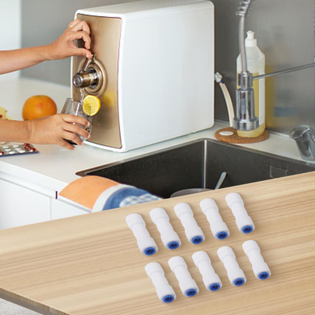 Straight Check Valve Quick Connect Check Valve Compatible With 1/4" PE Pipes Easy Installation 1/4 Inch Plumbing Connector