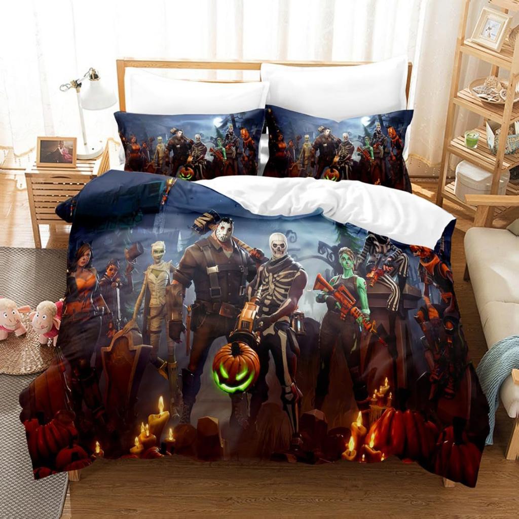 Fortnite Digital Printing Quilt Set Three-Piece Game Themed Home Textiles