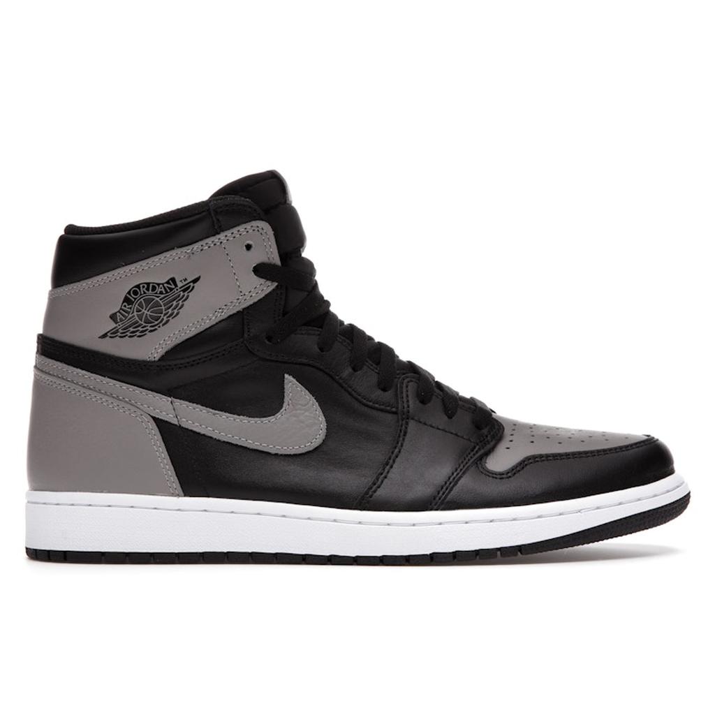 Air Jordan 1 Retro High OG Shadow 2018 Unisex Sneakers Grey Black White-Medium-Grey 555088-013