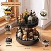 Multi-Layer Rotating Kitchen Seasoning Rack for Countertop Bottle and Jar Storage