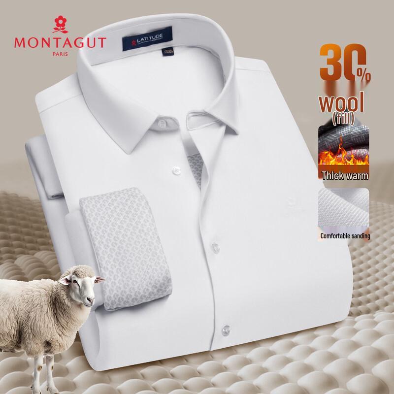 

MONTAGUT Men s Wool Blend Insulated Long Sleeve Shirt 43