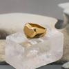 MamacitaSlay 316L Stainless Steel Chunky Heart Ring 18K Gold Plated Waterproof Statement Jewelry For Women Everyday Wear Gift