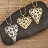 Nidin Trendy Copper Cubic Zirconia Love Heart Pendant Necklace For Women Fashion Personality Pattern Clavicle Chain Jewelry Gift