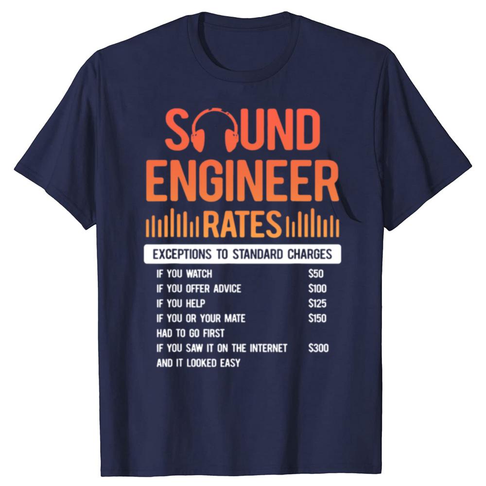 Studio Audio Engineer Rate Sound Guy Tech T-shirt Oversized Short-sleeved Shirt Harajuku Y2K Clothing Men's T-shirt