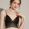 Summer Sexy Lace Underwear French Thin U-shaped Big Halter, Beautiful Back Underwear Triangle Cup Without Steel Ring Bra