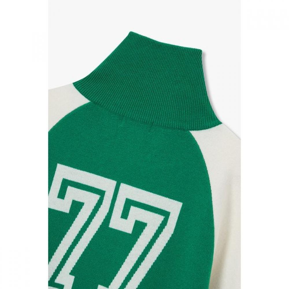 Studio Tomboy Back Big Logo Baseball Zip Up Cardigan 9105451107 