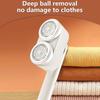 Efficient Double Head Fabric Shaver Powerful Motor Delinter USB Rechargeable Pilling Remover for Various Garments