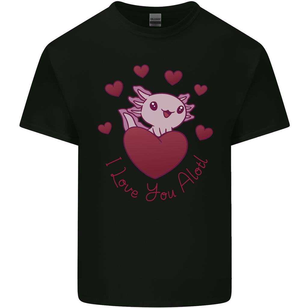 I Love You Allot Valentines Day Axolotl Unisexs Light Cotton TShirt