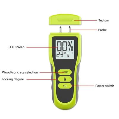 Pin Type Moisture Meter for NonDestructive Moisture Detection In and Masonry Dampness Inspection