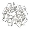 20 Pieces Metal Adjustable Buckle Connector for Bag Strap 32x16x2.8mm Silver