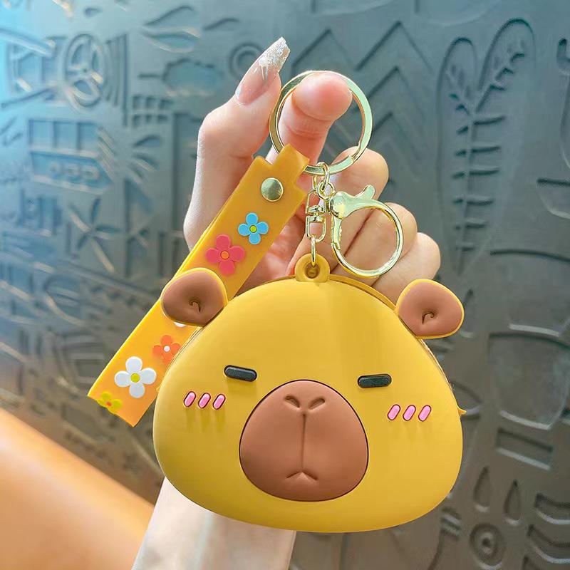 Cartoon Animal Silicone Keychain Bag - Kids' Coin Purse & Toy Pendant