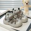 Kids Winter Fleece Lined Non Slip Soft Sole Toddler First Walking Sports Sneakers