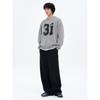 Melange Knit Jersey Elastic Waist Pants Black